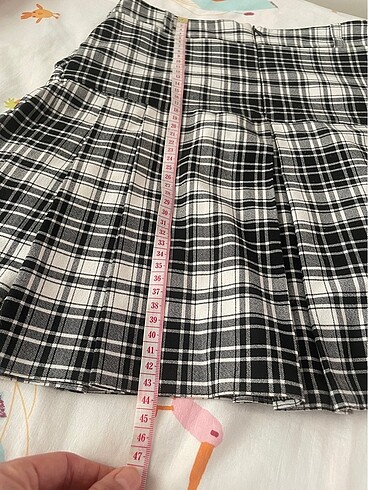 Ekoseli mini etek - Görsel 7