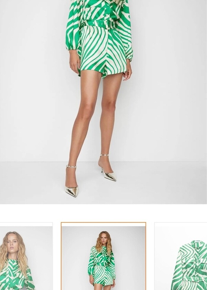 Mango saten elbise - Görsel 2