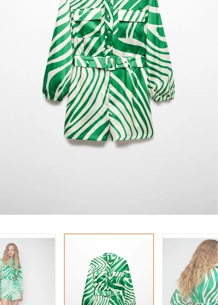 Mango saten elbise - Görsel 4