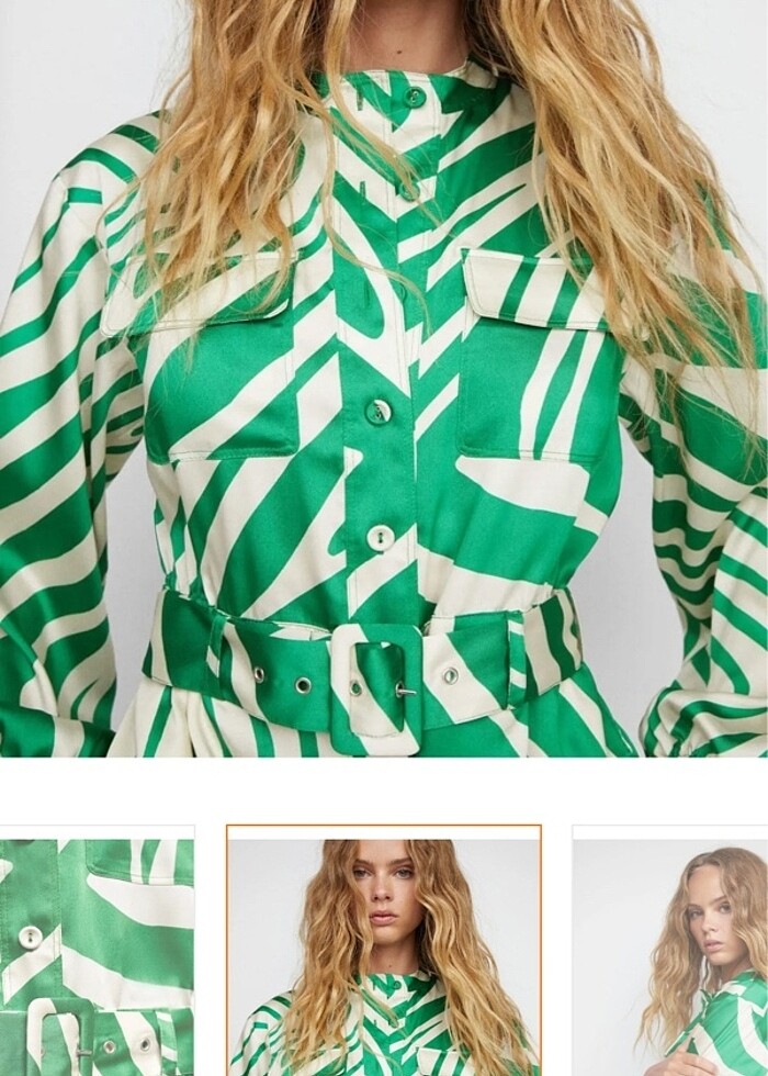 Mango saten elbise - Görsel 5