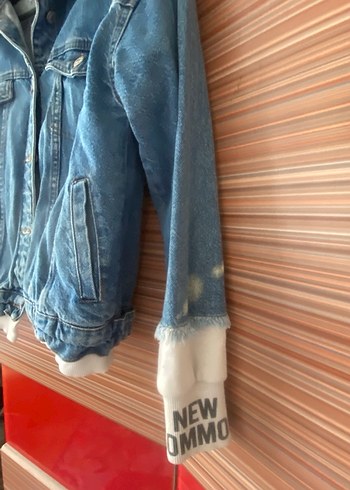 Kadın Mavi Düğmeli Kot Ceket - Görsel 2