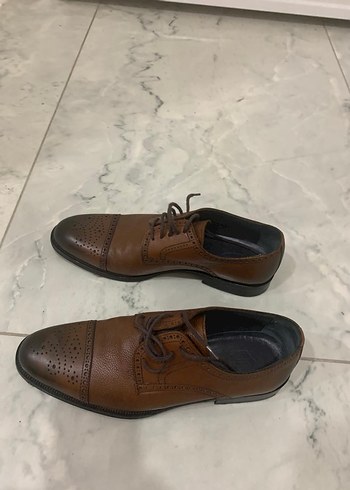 Kahverengi Erkek kiğili Deri Klasik Ayakkabı - Görsel 6