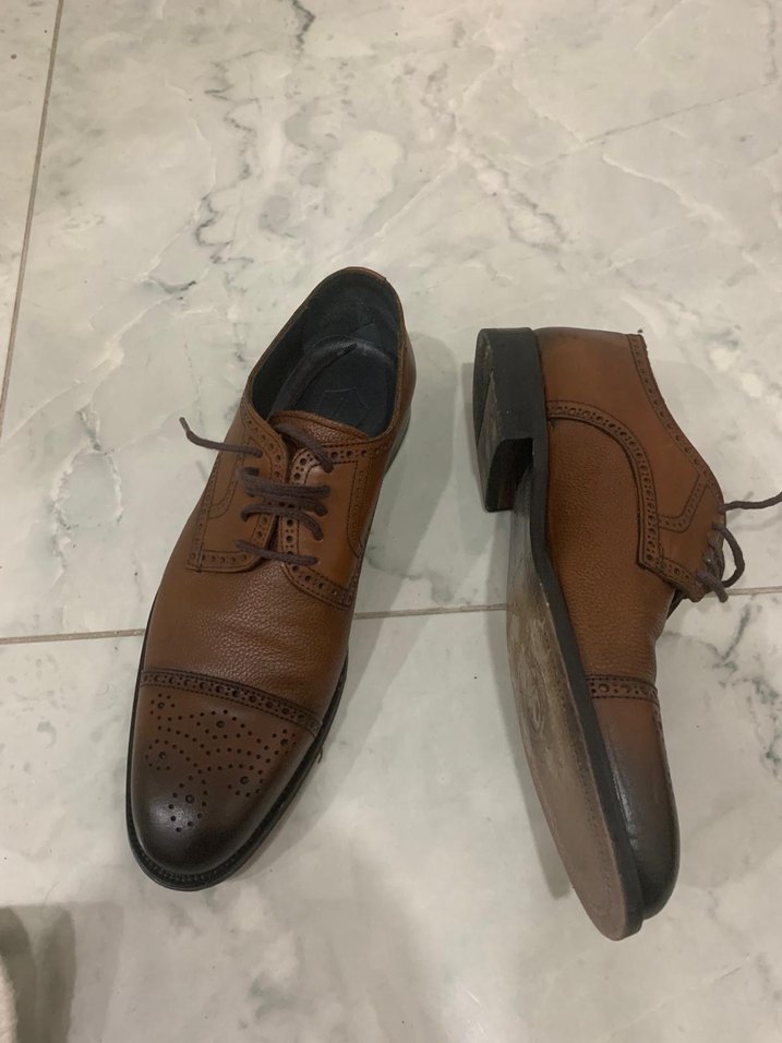 Kahverengi Erkek kiğili Deri Klasik Ayakkabı - Görsel 2