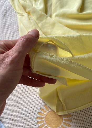 Sarı V Yakalı Kolsuz Salaş Kadın Atlet - Görsel 7