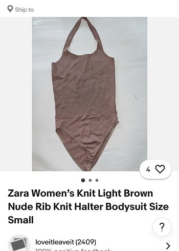 Zara Kadın Bej Askılı Bodysuit - Görsel 9