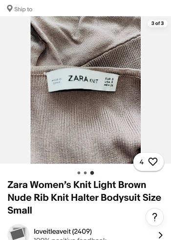 Zara Kadın Bej Askılı Bodysuit - Görsel 6