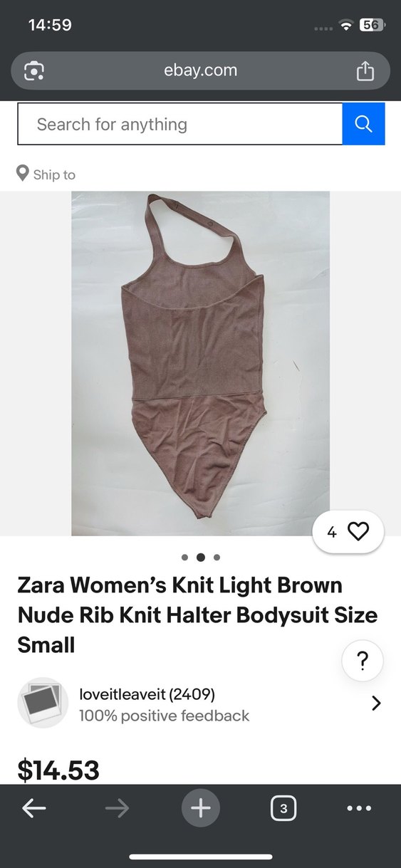Zara Kadın Bej Askılı Bodysuit - Görsel 5
