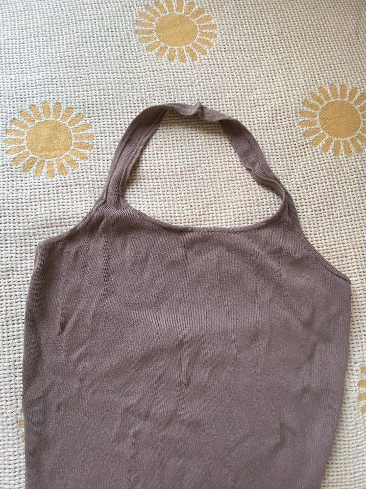 Zara Kadın Bej Askılı Bodysuit - Görsel 4