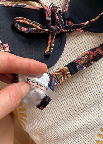 Kadın Kahverengi Bağlamalı Bohem Bikini Üstü - Görsel 6