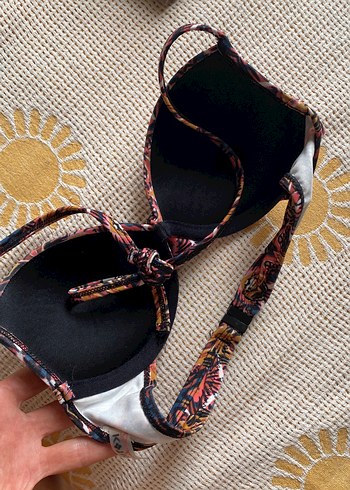 Kadın Kahverengi Bağlamalı Bohem Bikini Üstü - Görsel 5