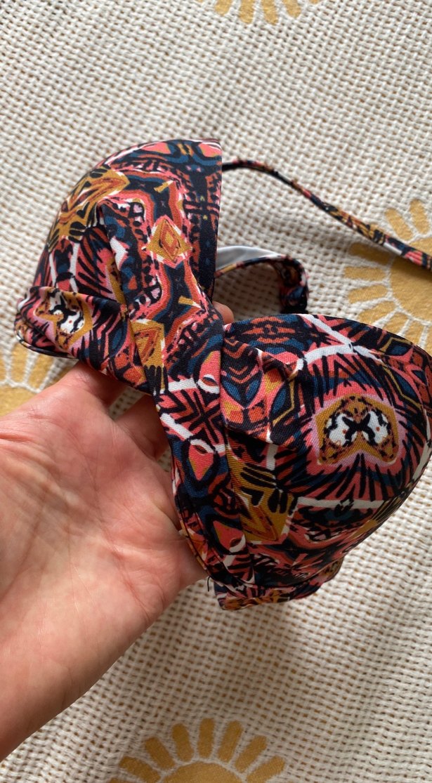 Kadın Kahverengi Bağlamalı Bohem Bikini Üstü - Görsel 4