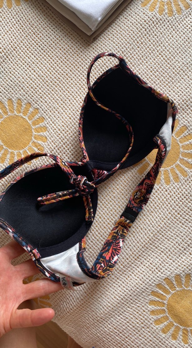 Kadın Kahverengi Bağlamalı Bohem Bikini Üstü - Görsel 5