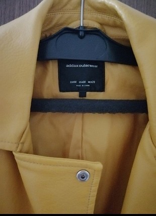s Beden sarı Renk Deri ceket 