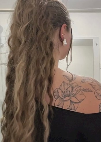 At kuyruğu 71 cm fiber sentetik kumral - Görsel 6