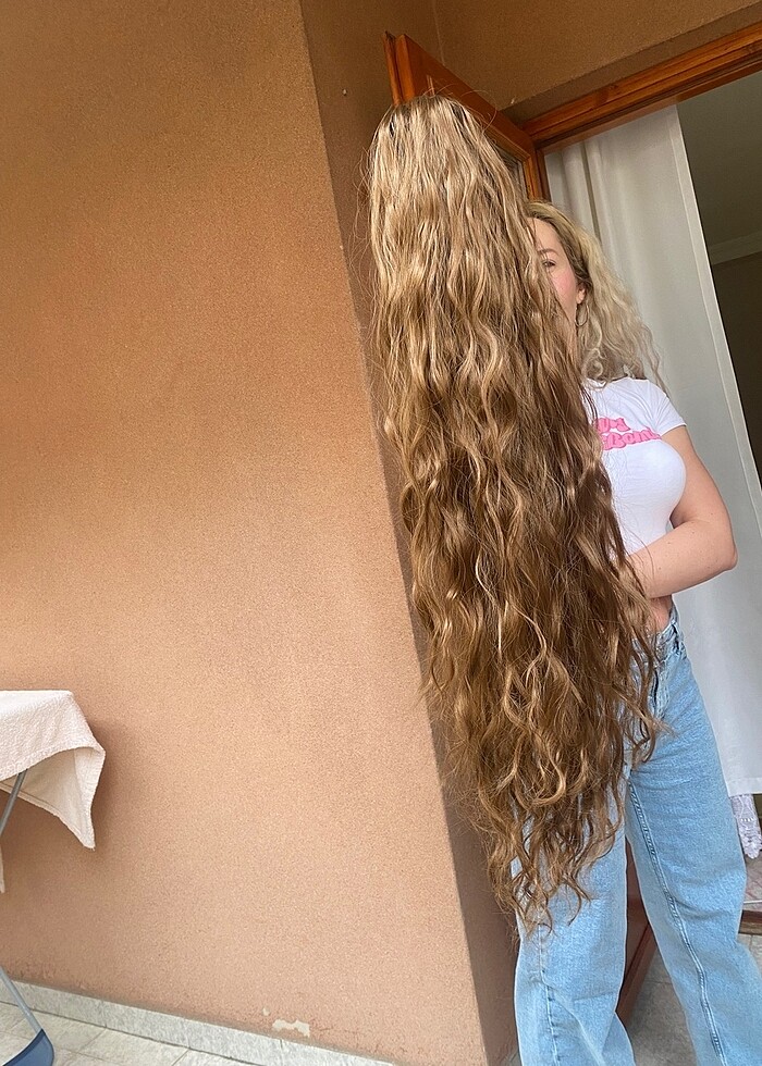 At kuyruğu 71 cm fiber sentetik kumral - Görsel 4