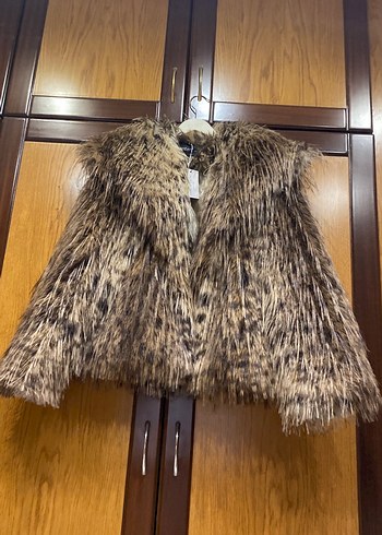 Leopar Desenli Kadın Suni Kurk - Görsel 2