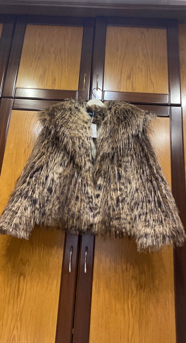 Leopar Desenli Kadın Suni Kurk - Görsel 2