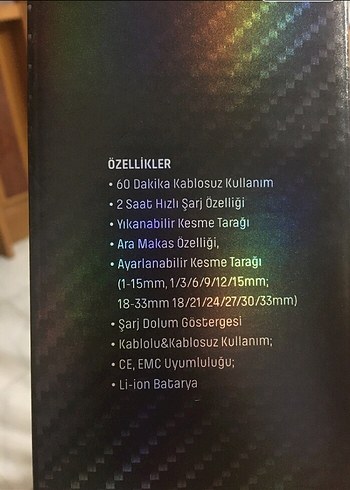 Goldmaster Şarjlı Saç ve Sakal makinası - Görsel 6