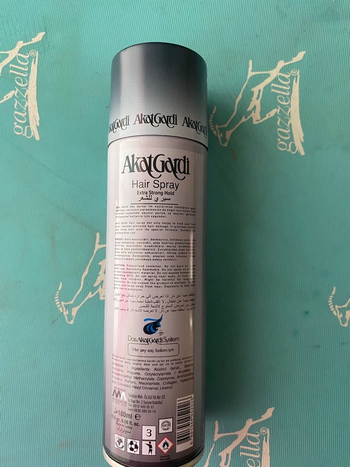 AkatGardi Kollajenli Extra Güçlü Saç Spreyi 180ml - Görsel 2