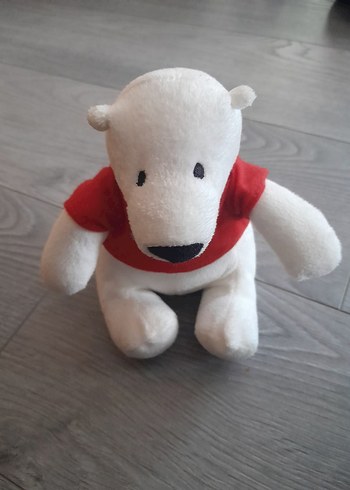 Diğer Kırmızı tişörtlü beyaz peluş oyuncak ayı