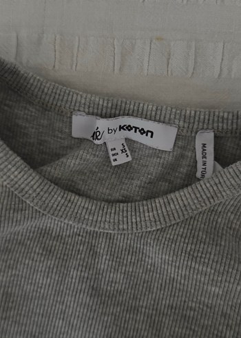 Gri Kolsuz Fitilli Midi Elbise - Görsel 3