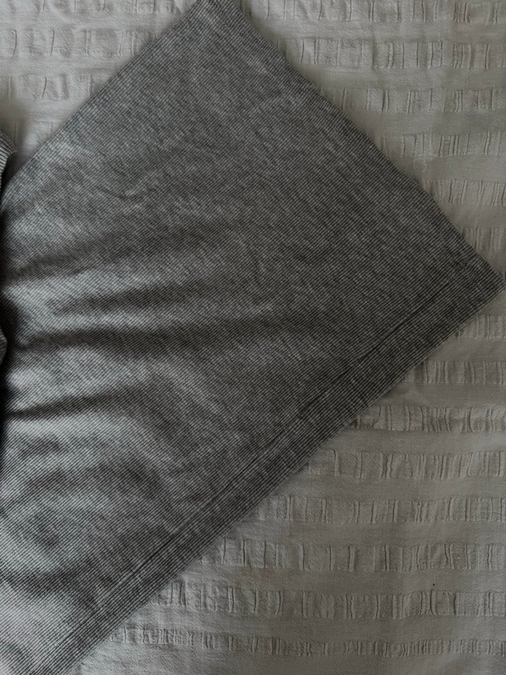 Gri Kolsuz Fitilli Midi Elbise - Görsel 2