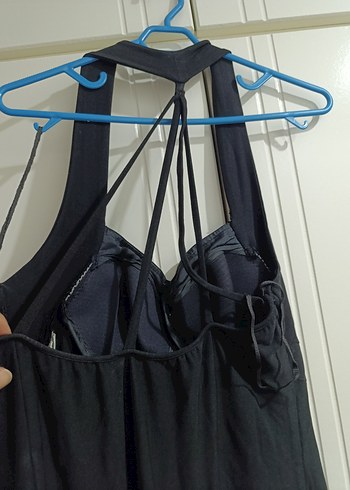 Siyah V Yaka Midi Gösterişli Elbise - Görsel 3