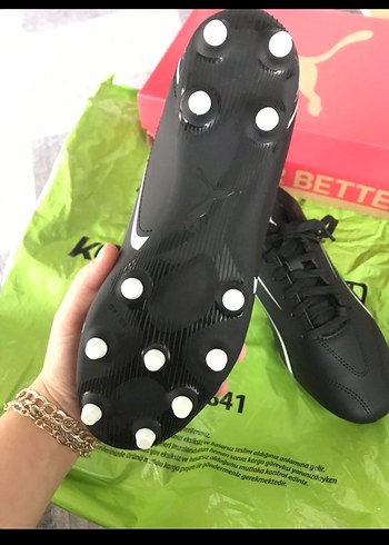 Erkek Siyah Bağcıklı Futbol Ayakkabısı - Görsel 3