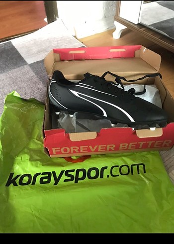 Erkek Siyah Bağcıklı Futbol Ayakkabısı - Görsel 4