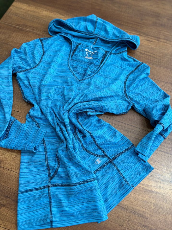 Champion Mavi Kapüşonlu Spor Üst — görsel 4/6