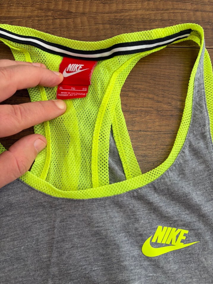 Nike Gri Neon Sarı Atlet — görsel 4/4