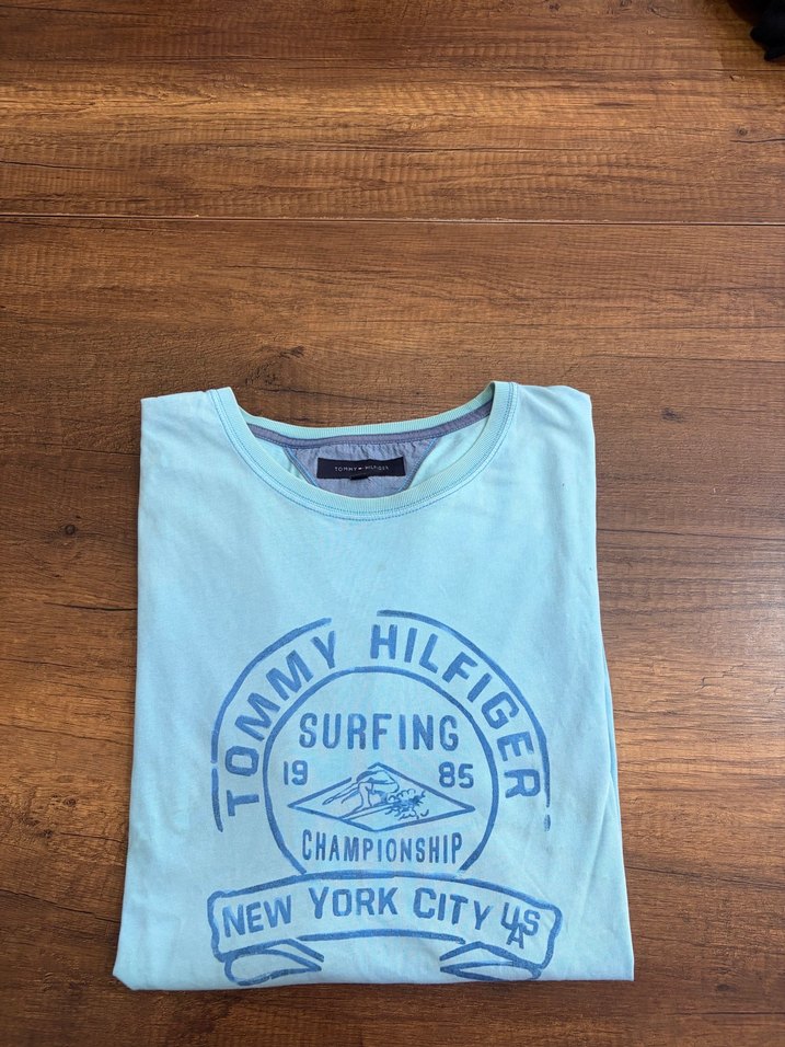 Tommy Hilfiger Açık Mavi Oversize Tişört — görsel 4/5