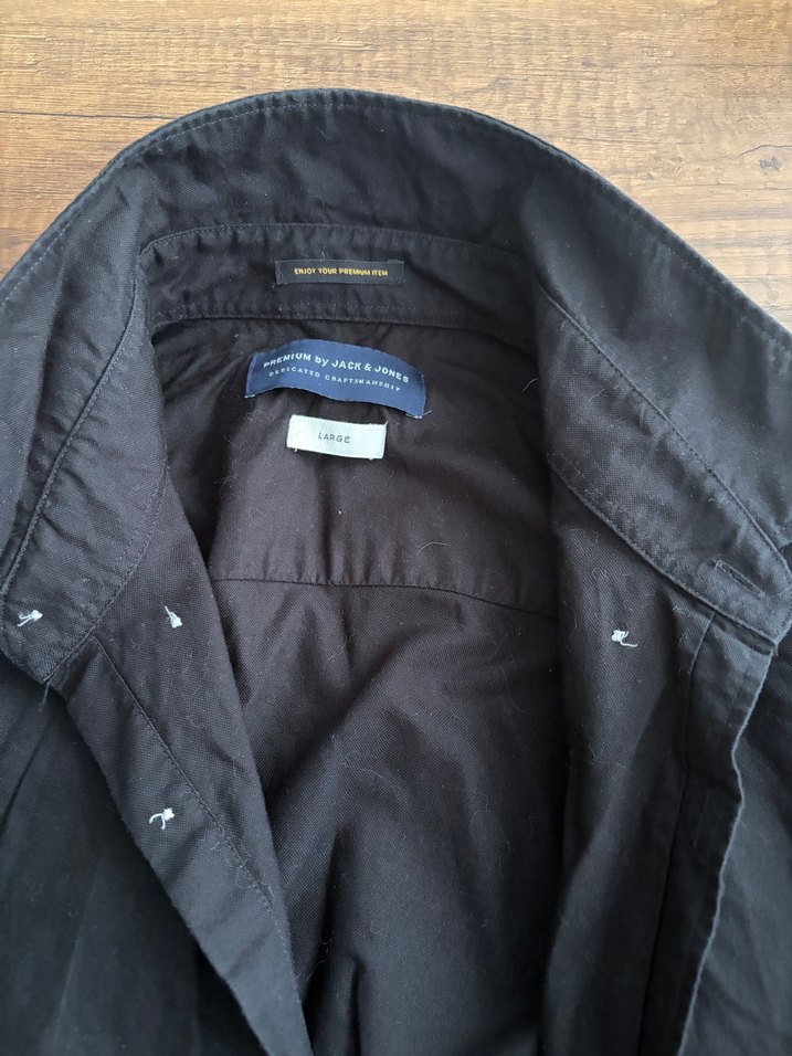 Jack&Jones Siyah Uzun Kollu Rahat Gömlek — görsel 3/3