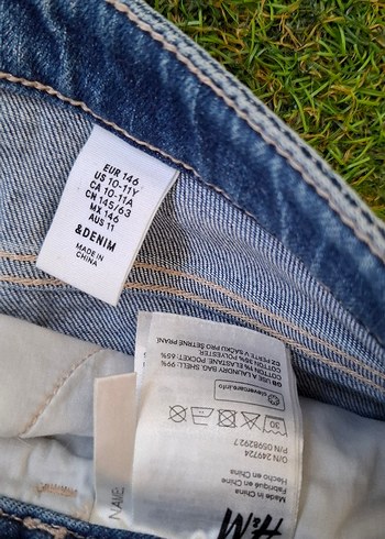 H&M Dantel Detaylı Kot Şort 10/11 Yaş - Görsel 5