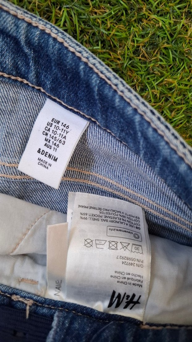 H&M Dantel Detaylı Kot Şort 10/11 Yaş - Görsel 5