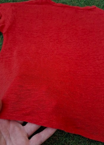 Zara Kırmızı Kız Çocuk Tshirt 5/6 Yaş - Görsel 8