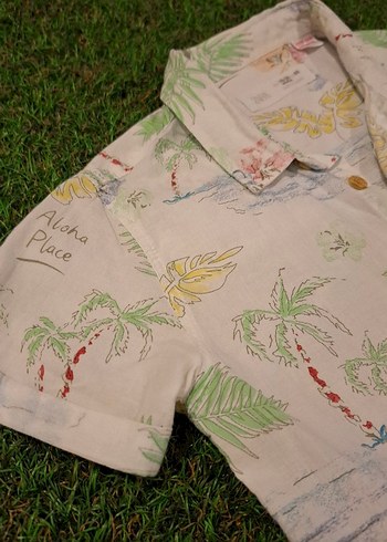 Zara Erkek Çocuk Desenli Kısa Kollu Gömlek - Görsel 4