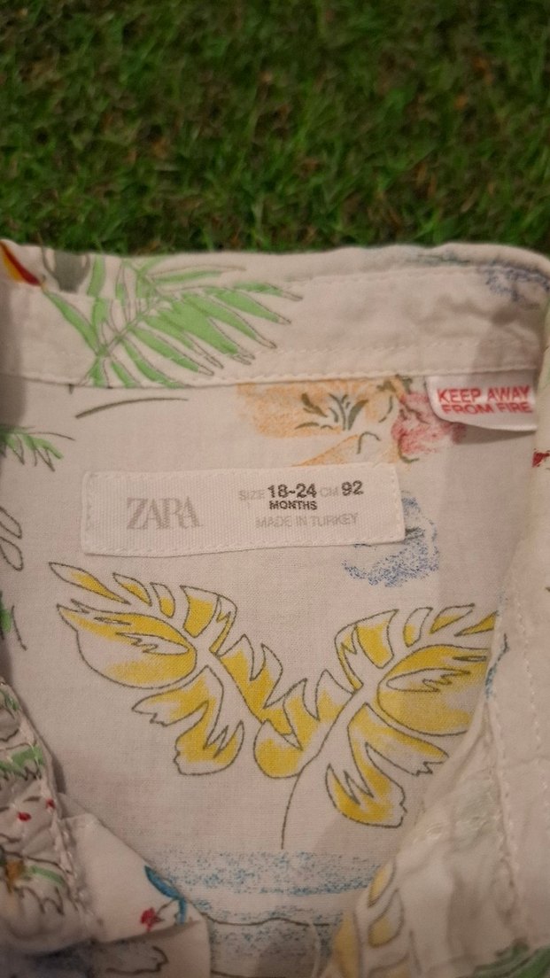Zara Erkek Çocuk Desenli Kısa Kollu Gömlek - Görsel 2