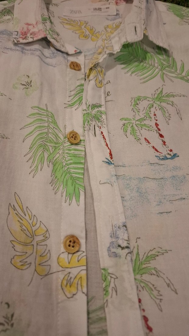 Zara Erkek Çocuk Desenli Kısa Kollu Gömlek - Görsel 3