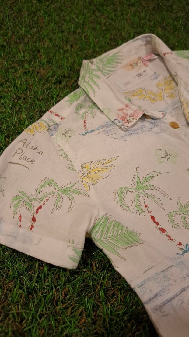 Zara Erkek Çocuk Desenli Kısa Kollu Gömlek - Görsel 4