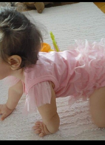 Kız Bebek Pembe Tütülü Zıbın  - Görsel 6