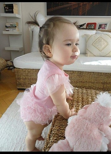 Kız Bebek Pembe Tütülü Zıbın  - Görsel 9