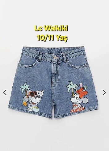 Lc Waikiki Mickey Kız Çocuk Kot Şort