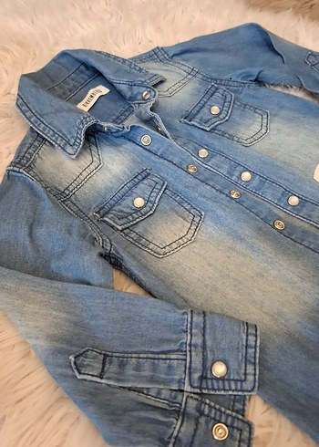 Bikkembergs Erkek Çocuk Mavi Denim Gömlek - Görsel 2