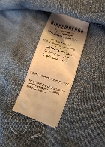 Bikkembergs Erkek Çocuk Mavi Denim Gömlek - Görsel 8