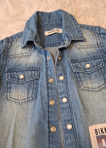 Bikkembergs Erkek Çocuk Mavi Denim Gömlek - Görsel 4