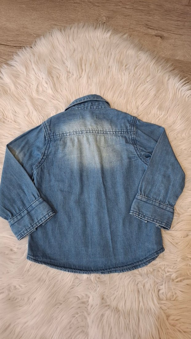 Bikkembergs Erkek Çocuk Mavi Denim Gömlek - Görsel 5