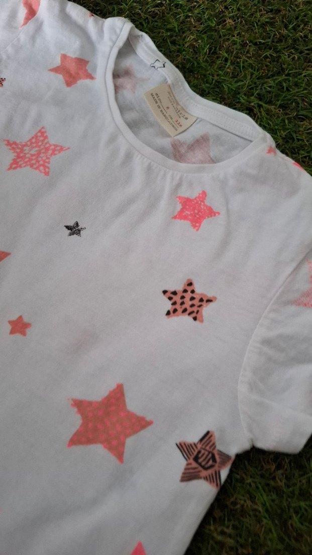 Zara Kız Çocuk Yıldızlı Tshirt - Görsel 5