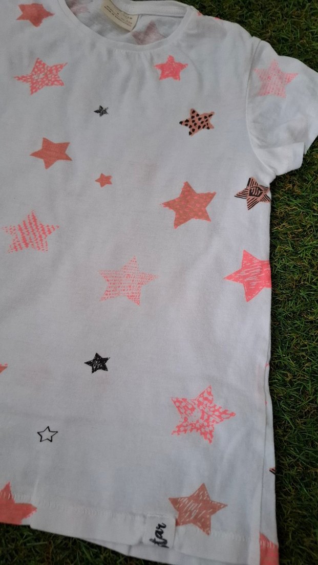 Zara Kız Çocuk Yıldızlı Tshirt - Görsel 3