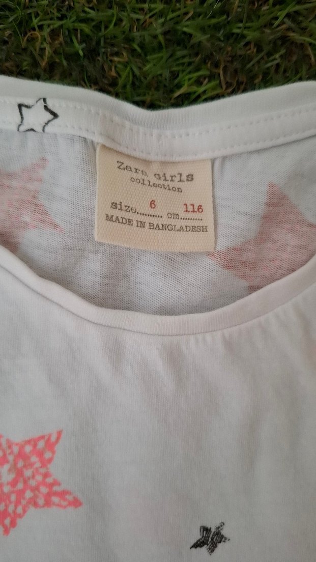 Zara Kız Çocuk Yıldızlı Tshirt - Görsel 4